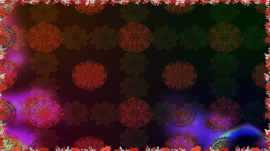 Çiçeksiz desenlerin resmi. Vadinin çiçekleri kahverengi renklerde.