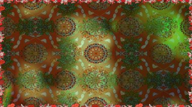 Küçük kahverengi çiçeklerdeki oldukça eski bir besin torbası deseni. Tekstil, kumaş, kapaklar, duvar kağıtları, baskı, naylon, yapıştırma, örgü, dekupaj için çiçeksiz arkaplan.