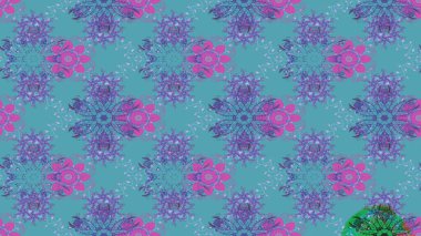 Kar Tanesi Simgesi. Kar taneleri mavi renklerde izole edilmiş. Raster illüstrasyonu. Raster illüstrasyonu.