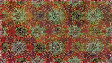 Kahverengi renkli çiçekler. Tişörtsüz arka plan deseni. Tropik çiçekler.