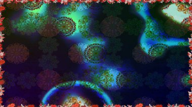 Renkli Bahar Temalı Kusursuz Arkaplan. Gri renkli çiçekler. Düz Çiçek Elementleri Tasarım Raster illüstrasyonu. Çiçeksiz desenli arka plan.