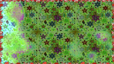 El çizimi Raster çizimi. Karalama elementleri. Duvar kağıdı, web sayfası arka planı, ambalaj kağıdı, davetiye, broşür, afiş veya web sitesi için kusursuz çiçek deseni kullanılabilir.