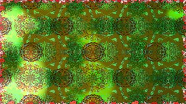 Düz Çiçek Elementleri Tasarımı. Çiçeksel fantezi tasarımı, parlak bir arka planda, kusursuz bir desen. Renkli Bahar Teması Kusursuz Arkaplan.