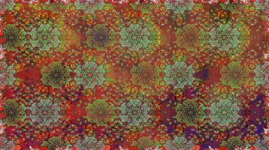 Eski model. Dekorasyon ve tasarım için güzel bir desen. Moda baskısı. Raster illüstrasyonu. Suluboya kusursuz desen. Çiçeğin suluboya çizimlerinin zarif deseni.