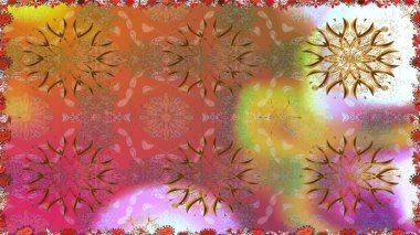 Renkli Bahar Temalı Kusursuz Arkaplan. Çiçekle kusursuz desen. Düz Çiçek Elementleri Tasarımı. Kahverengi renkte çiçekler.