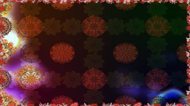 Küçük çiçekte güzel bir desen var. Çiçek kompozisyonu. Çiçek kolajı. Doğa. Raster deseni. Çiçek arkaplan. - Kahverengi çiçekler.