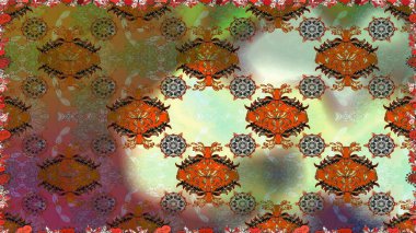 Nazik, narin çiçek arkaplanı. Kahverengi renkli çiçekler. Raster çiçek desenli ve çiçekli..