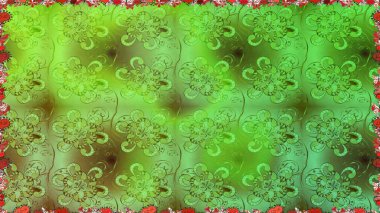 Yeşil lale çiçekli, pürüzsüz bir desen. Paket kağıdı için en iyisi. Doğal kozmetik ürünleri, parfüm, çiçekçi dükkanı için bahar ihalesi tasarımı. Karşılama ya da düğün geçmişi olarak kullanılabilir.