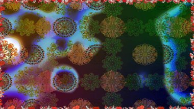 Raster illüstrasyonu. Kahverengi renkte zarif çiçekli suluboya. Düz Çiçek Elementleri Tasarımı. Renkli Bahar Teması Kusursuz Arkaplan.