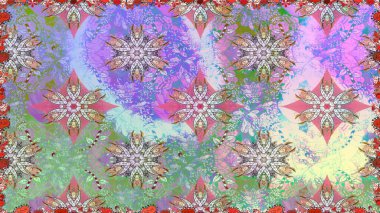 Tarafsız renklerde. Çiçekli güzel suluboya desen. Raster illüstrasyonu.