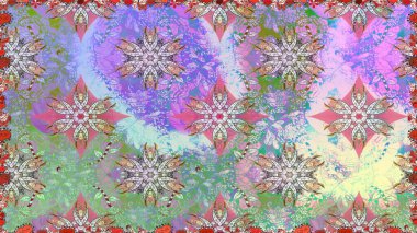 Tarafsız renklerde. Çiçekli güzel suluboya desen. Raster illüstrasyonu.