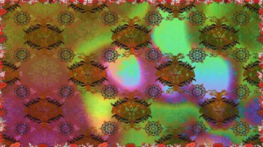 Klasik taslak çizimi. Raster çiçek izi. Çiçeksel kahverengi, pürüzsüz desen. Raster Yumuşak kumaş deseni.