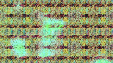 Küçük çiçekteki sevimli çiçek deseni. Yeşil renkli çiçekler. Raster illüstrasyonu.