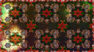 Çiçeksiz desenli arka plan, yaz çiçekleri. Kahverengi renkli çiçekler. Düz Çiçek Elementleri Tasarımı. Renkli Bahar Teması Kusursuz Arkaplan.