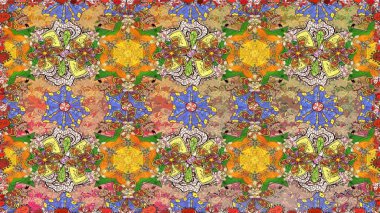 -Kahverengi çiçekler. Doğa. Çiçek arkaplan. Raster deseni. Çiçek kompozisyonu. Çiçek kolajı. Küçük çiçekte güzel desen var..