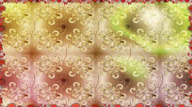 Raster deseni. Bahar çiçekleriyle desen dalla, bej renklerle çiçek siluetiyle.