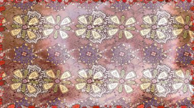 Ultraviyole kumaş deseni. Kusursuz desen. Organik motif arka planı. Raster illüstrasyonu.