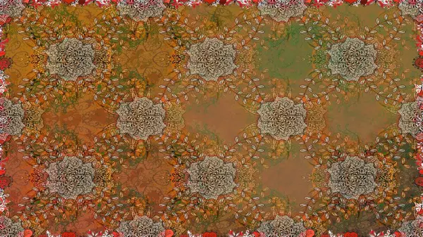 Süs bahar bahçe doku gelişir. Çiçek desenli. Çiçek sorunsuz arka plan. Raster illüstrasyon.