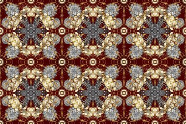 Güzel bir kış süsü. Raster kahverengi, gri ve bej kar tanelerinden izole edilmiş. Renkli kar taneleri Raster illüstrasyonu.