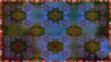 Yumuşak fayans. Sarma, tekstil ve duvar kâğıdı için kusursuz çiçek arkaplanı. Raster 'ın taze dokusu. Klasik çiçek desenli. Yumuşak pamuk tasarımı.