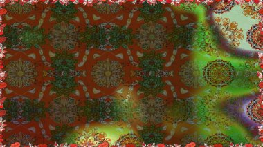 Çiçekli, suluboya desenli kusursuz çiçek deseni. Süslü kumaş deseni. Raster deseni.