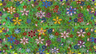 Rustik chic. Liberty stili millefleurs. Tekstil, duvar kağıdı, kapakları, yüzey, baskı, hediye paketi, scrapbooking, Dekupaj için çiçek çayır arka plan. Sorunsuz halk desende küçük kır çiçekleri.