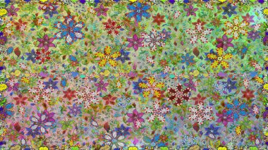 Güzel çiçek deseni. Tarafsız renklerde çiçekler. Düz Çiçek Elementleri Tasarımı. Renkli Bahar Teması Kusursuz Arkaplan.