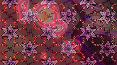 Çiçeksel kahverengi, pürüzsüz desen. Raster çiçek izi. Klasik taslak çizimi. Raster Yumuşak kumaş deseni.