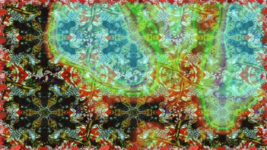 Yeşil renklerde, altın elementli, pürüzsüz bir desen. Şam tasarım için kusursuz desen.