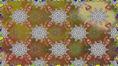 Kullanılabilir Tekstil, tebrik kartı, boyama kitabı, telefon durumda yazdırma için. Hint çiçek desenli madalyon desen. Raster kına dövme tarzı. Etnik Mandala süsleme.