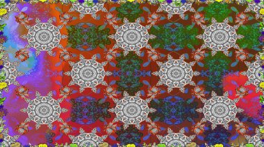 Küçük kahverengi çiçekli oldukça eski bir besin torbası deseni. Tekstil, kumaş, kapaklar, duvar kağıtları, baskı, naylon, yapıştırma, örgü, dekupaj için çiçeksiz arkaplan. Millefleurlar.