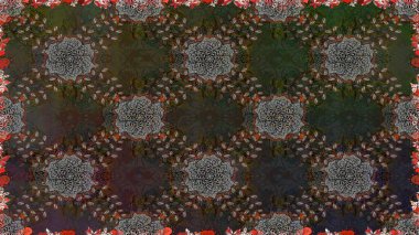 Gri renklerde. Anti-stres için soyut örnek sayfası. Raster illüstrasyonu.