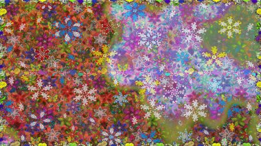 Kahverengi renkte kahverengi papatya deseni. Raster illüstrasyonu. Kahverengi renklerde.