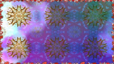 Parlak unsurları. Sorunsuz çiçek deseni kaydırma kağıt, davet, el ilanı, afiş veya Web sitesi Web sitesi arka plan duvar kağıdı için kullanılabilir. Elle çizilmiş Raster illüstrasyon.