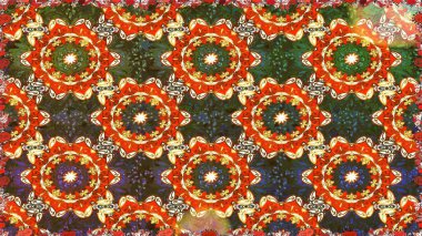 Kahverengi renklerde altın çiçekli altın desenler. Raster geometrik arka plan. Altın rengi, kusursuz çizim. Senin tasarımın için, duvar kağıdı..