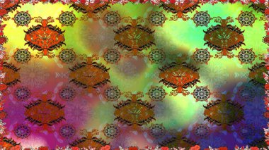 Cute flowers. Raster Trendy fabric pattern. Line seamless pattern.