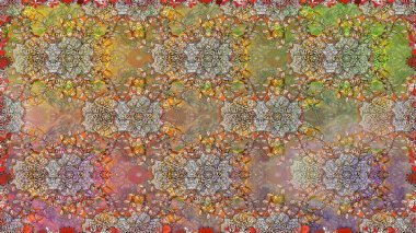 Raster deseni. Çiçekli, suluboya desenli kusursuz çiçek deseni. Süslü kumaş deseni.