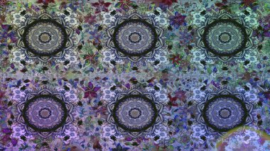 Kusursuz soyut bir arkaplan. Oriental raster klasik gri ve altın desenli. Raster illüstrasyonu.