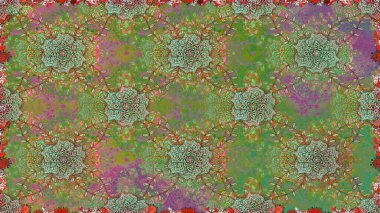 Klasik çiçek desenli. Yumuşak fayans. Raster 'ın taze dokusu. Yumuşak pamuk tasarımı. Paketleme, tekstil, duvar kağıdı için kusursuz çiçek arkaplanı.