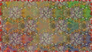 Hint çiçek liyada madalyon deseni. Etnik Mandala süsü. Tekstil, tebrik kartı, boyama kitabı, telefon kılıfı baskı için kullanılabilir. Raster Kına dövme tarzı.