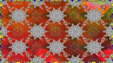 Çiçekli yaz çiçekleri. Kusursuz. Küçük renkli çiçekler. Küçük çiçekte güzel bir desen. Moda baskıları için zarif bir şablon. Motley illüstrasyonu.