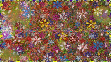 Çiçek kompozisyonu, el boyası, hassas şablon. Üst manzara, yumuşak kahverengi renk. Manzaralı çiçek deseni. Sevgililer günü ve tebrik kartı konsepti için şık bir davet.