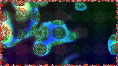 Yumuşak, yaz çiçekli arka plan. Çiçekli karalama şeklinde Raster çiçek deseni. Gri renkli çiçekler.