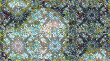 Tarafsız renklerde çiçekler. Çiçekli karalama şeklinde Raster çiçek deseni. Yumuşak, bahar çiçekli arka plan.