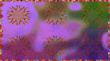 Kusursuz desenli, modaya uygun kumaş deseni. Renkli Bahar Temalı Kusursuz Arkaplan. Raster illüstrasyonu. Düz Çiçek Elementleri Tasarımı. Şirin çiçek elementleri..