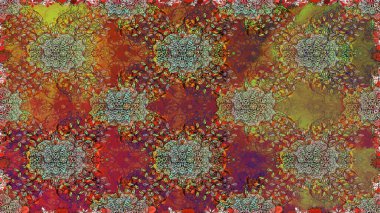 Kahverengi renklerde. Raster illüstrasyonu. Anti-stres için Raster soyut şablon sayfası.