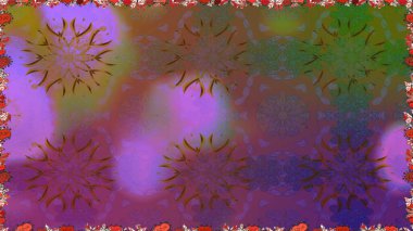 Raster - stok. Kahverengi çiçekli pürüzsüz desen, suluboya çiçek deseni, sevimli çiçek, duvar kağıdı, kart veya kumaş için fayanslı.