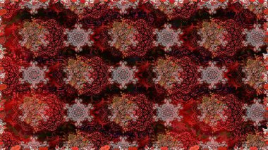 Tekstil, kumaş, kapaklar, duvar kağıtları, baskı, naylon, yapıştırma, örgü, dekupaj için çiçeksiz arkaplan. Küçük kahverengi çiçekli oldukça eski bir besin torbası deseni. Millefleurlar.