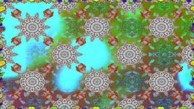 Çiçek desenleri yeşil renklerde, el yapımı papatyalar, papatyalar. Tekrarlayan çiçek arkaplanı, zarif yeşil çiçek duvar kağıdı.