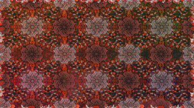 Raster kına dövme tarzı. Kullanılabilir Tekstil, tebrik kartı, boyama kitabı, telefon durumda yazdırma için. Hint çiçek desenli madalyon desen. Etnik Mandala süsleme.